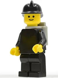 LEGO Fire - Black Fire Helmet, Light Gray Air Tanks minifigure