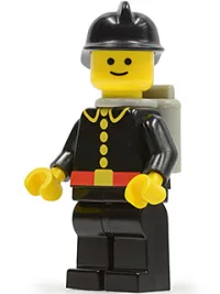 LEGO Fire - Classic, Black Fire Helmet, Light Gray Air Tanks minifigure