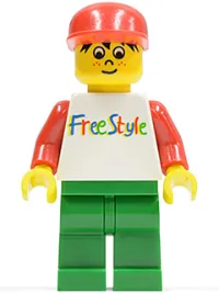 LEGO FreeStyle Timmy with Green Legs and Red Hat minifigure