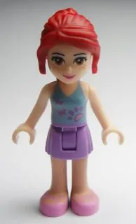 LEGO Friends Mia, Medium Lavender Skirt, Light Blue Top minifigure