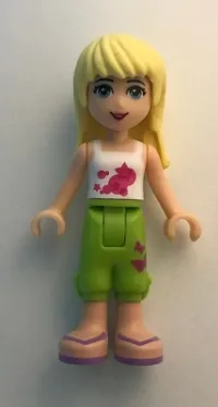 LEGO Friends Stephanie, Lime Cropped Trousers, White Top minifigure
