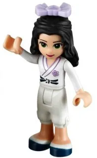 LEGO Friends Emma, White Karate Uniform, Bow minifigure