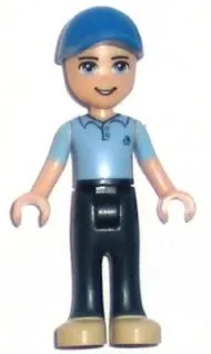 LEGO Friends Andrew, Dark Blue Trousers, Medium Blue Polo Shirt, Blue Cap minifigure