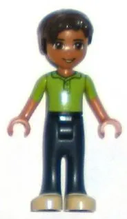 LEGO Friends Robert, Dark Blue Trousers, Lime Polo Shirt minifigure