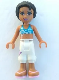LEGO Friends Joanna, White Cropped Trousers, Dark Azure Bikini Top minifigure
