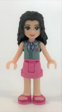 LEGO Friends Emma, Dark Pink Shorts, Sand Green Top with Red Cross Logo and Scarf minifigure