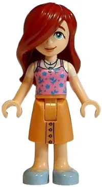 LEGO Friends Paisley - Bright Pink Tank Top, Nougat Skirt Mid-Length, Bright Light Blue Shoes minifigure