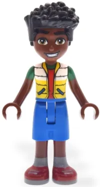 LEGO Friends Zac - White and Yellow Jacket, Blue Shorts, Red Shoes minifigure