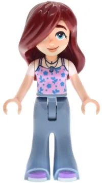 LEGO Friends Paisley - Bright Pink Tank Top, Sand Blue Trousers Bell-Bottoms, Medium Lavender Shoes minifigure