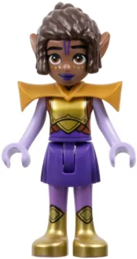 LEGO Friends Aliya - Dark Purple Warrior Elf Costume, Pearl Gold Armor minifigure