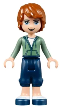 LEGO Friends Julian, Dark Blue Cropped Trousers, Sand Green Hoodie minifigure