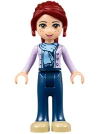 LEGO Friends Mia - Dark Blue Trousers, Medium Lavender Jacket with Scarf minifigure