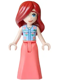 LEGO Friends Paisley - Medium Blue Vest, Coral Skirt Full Length minifigure