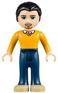 LEGO Friends Luis, Dark Blue Trousers, Bright Light Orange Sweater minifigure