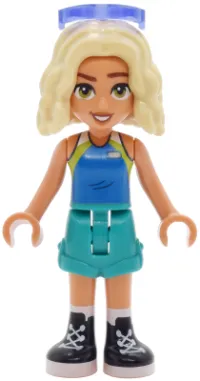 LEGO Friends Nova - Blue Sleeveless Top, Dark Turquoise Shorts, Black Boots, Sunglasses minifigure