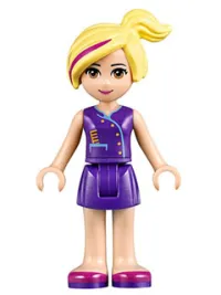 LEGO Friends Natasha, Dark Purple Skirt, Dark Purple Top with Comb minifigure