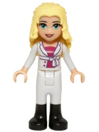 LEGO Friends Liza - White Riding Pants, Magenta Top and White Jacket with Bow minifigure