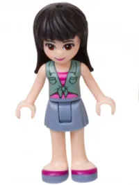LEGO Friends Maya, Sand Blue Skirt, Sand Green Knotted Blouse Top minifigure