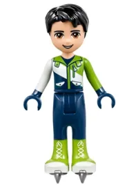 LEGO Friends Nate, Dark Blue Trousers, Ski Jacket, Skates minifigure