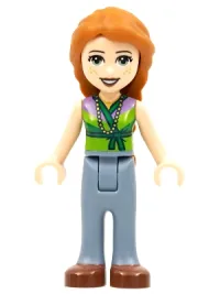 LEGO Friends Ann, Sand Blue Trousers, Lime Top with Necklace minifigure