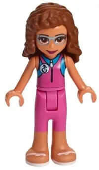 LEGO Friends Olivia, Dark Pink Wetsuit minifigure