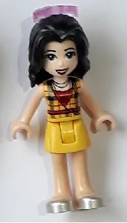 LEGO Friends Vicky, Yellow Skirt, Bright Light Orange Top, Sunglasses minifigure