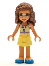 LEGO Friends Olivia, Bright Light Yellow Dress and Blue Shoes minifigure