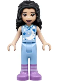 LEGO Friends Emma - Bright Light Blue Sleepshirt and Trousers, Medium Lavender Boots minifigure