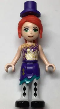 LEGO Friends Mia, Dark Purple Skirt and Top Hat minifigure