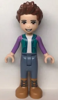 LEGO Friends Ethan, Sand Blue Trousers, Dark Turquoise Hoodie minifigure