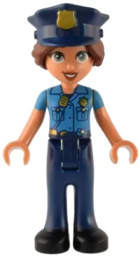 LEGO Friends Isabella (Nougat) - Dark Azure Uniform, Dark Blue Trousers, Dark Blue Police Hat minifigure