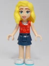 LEGO Friends Matilde - Red Top, Dark Blue Layered Skirt, White Shoes minifigure