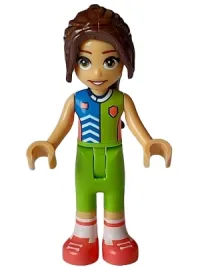 LEGO Friends Ivana - Lime, Blue, and Coral Sports Uniform minifigure