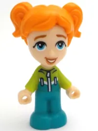 LEGO Friends Ella - Micro Doll, Dark Turquoise and Lime Ski Suit minifigure