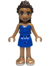 LEGO Friends Andrea (Adult) - Blue Halter Dress with Silver Straps minifigure