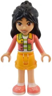 LEGO Friends Liann - Coral Jacket, Bright Light Orange Shorts, Coral Shoes minifigure