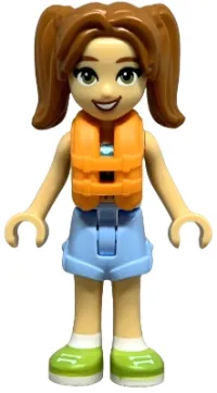 LEGO Friends Candi - Dark Turquoise Swimsuit, Orange Life Jacket minifigure