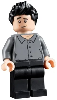LEGO Ross Geller, Dark Bluish Gray Shirt minifigure