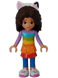 LEGO Gabby - Striped Shirt and Layered Skirt over Blue Leggings minifigure