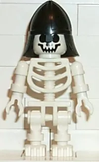 LEGO Skeleton with Standard Skull, Black Neck Protector Helmet minifigure