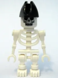 LEGO Skeleton with Evil Skull, Bicorne Hat minifigure