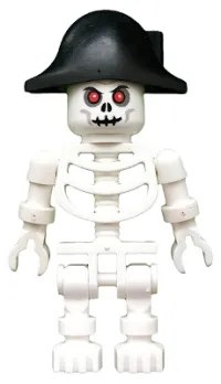 LEGO Skeleton with Fantasy Era Skull, Bicorne Hat minifigure