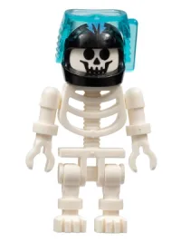 LEGO Skeleton with Standard Skull, Black Aquaraiders II Helmet minifigure