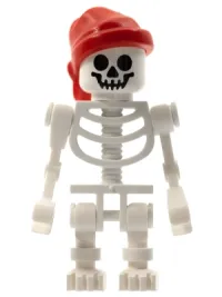 LEGO Skeleton, Fantasy Era Torso with Standard Skull, Mechanical Arms, Red Bandana minifigure