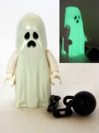 LEGO Ghost with Pointed Top Shroud and Ball and Chain minifigure