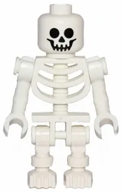 LEGO Skeleton with Standard Skull, Bent Arms Vertical Grip minifigure