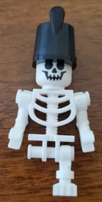 LEGO Skeleton with One Leg and Imperial Guard Hat minifigure