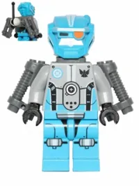 LEGO Dark Azure Robot Sidekick with Jet Pack minifigure