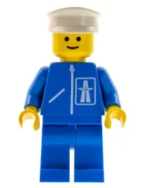 LEGO Highway Pattern - Blue Legs, White Hat minifigure