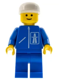 LEGO Highway Pattern - Blue Legs, White Cap minifigure